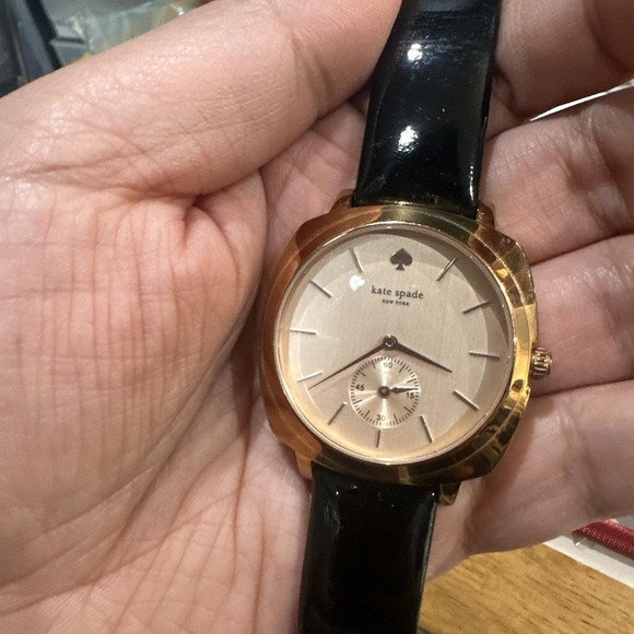 Works Kate Spade Live Colorfully Gold Tone Ladies Watch New Battery 38mm Fit 7.5 main image 10